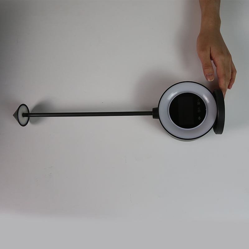 LED Table Lamp with Digital Clock, Dimmable Night Light Touch Desk Lamp with White Noise, 2 Alarms, Wake-up Light, RGB Ambient Light, Aluminum Bedside Lamp for Girls Boys Teens Christmas Gifts